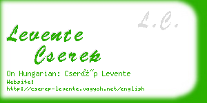 levente cserep business card